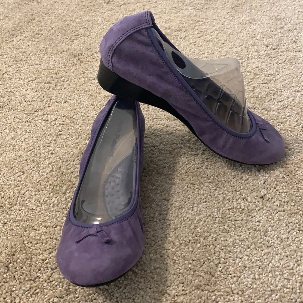 New Hush puppies purple low heel